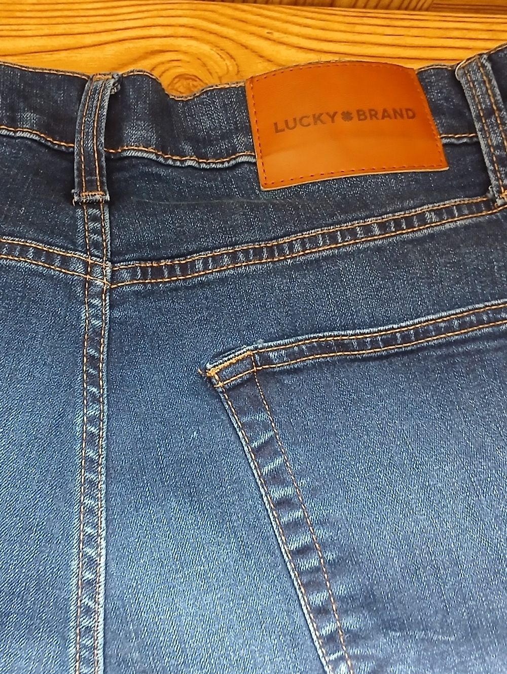 Lucky Brand Jeans in Dark and Light Blue Denim - Picture 6 of 8